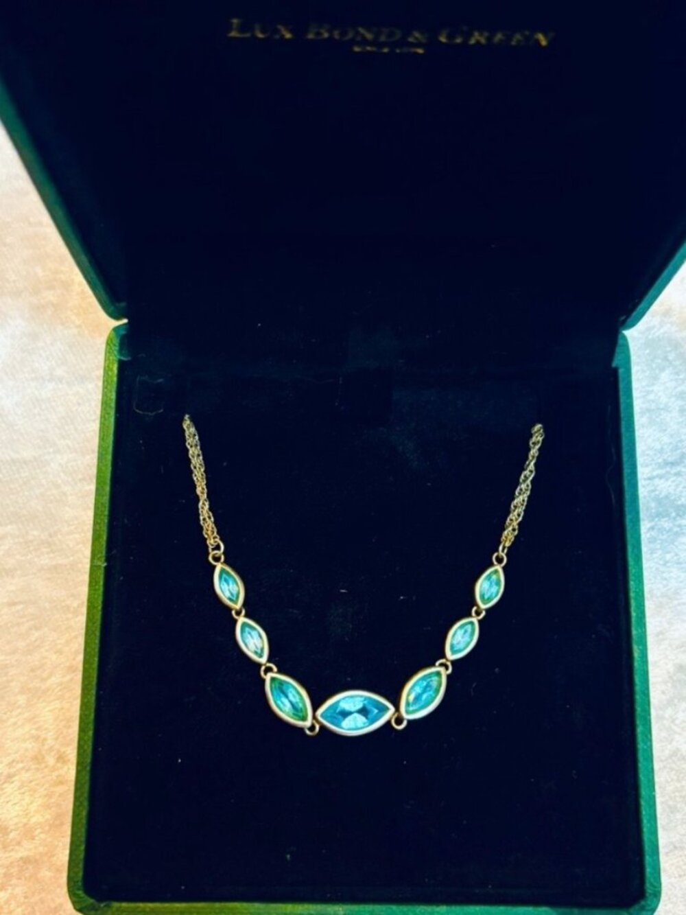 Fine Jewelry Silver and Blue Topaz Necklace